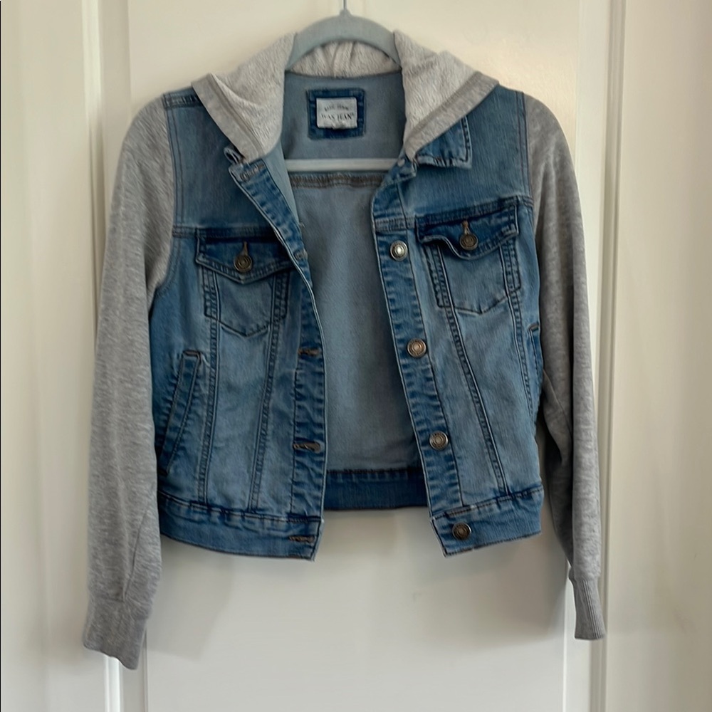 Wax Jean basic denim hooded jacket size small